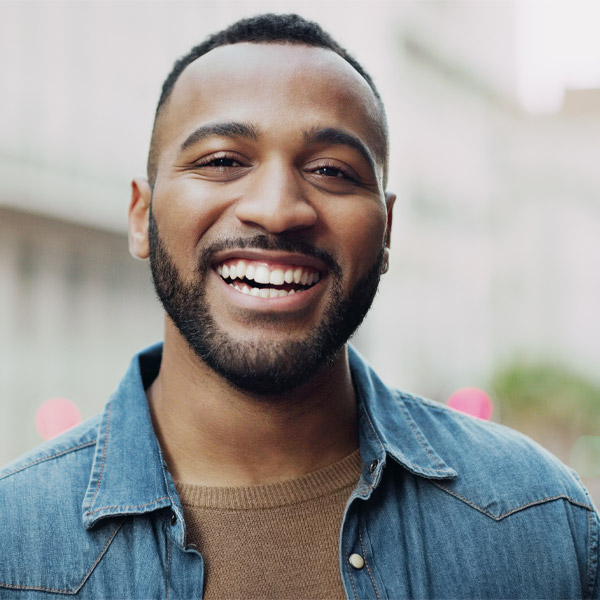 young man smiling