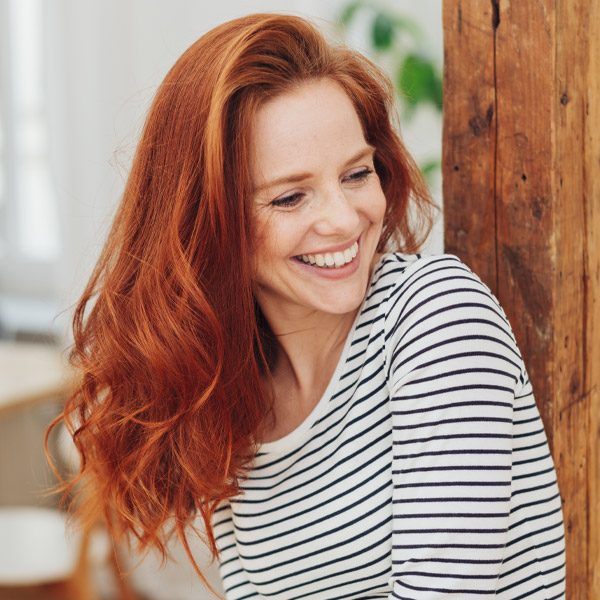 woman smiling