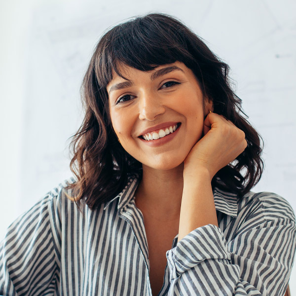 woman smiling