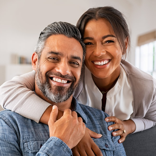 couple smiling together